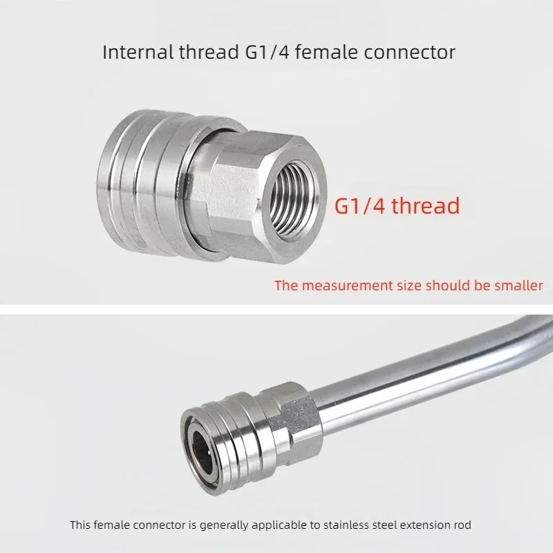 High Pressure Washer Quick Connect Coupler SS G1/4 External Internal M14 Thread Adapter Car Wash Water Gun Connector Fitting image 5