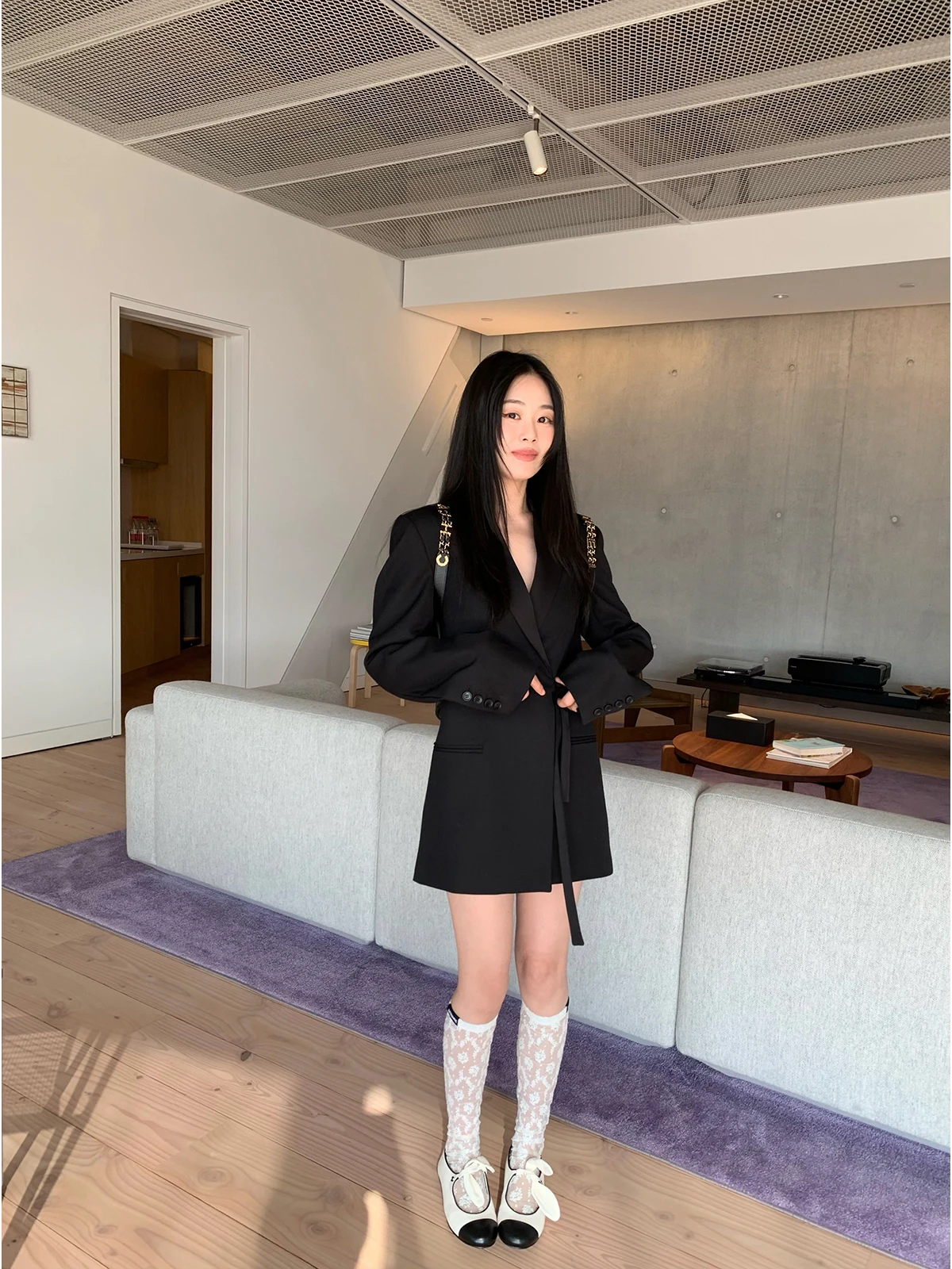 

Women's Wool Suit Jaet And orts Set Belted Commute Friendly Slimming Versatile ort Pants Button up Casual Sle Spring ...