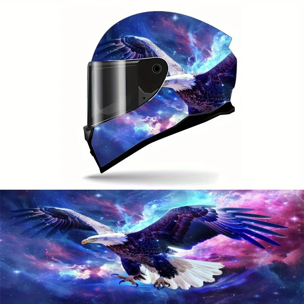 

Красочная виниловая наклейка на анфас на шлем Sky & Eagle - водонепроницаемая, устойчивая к царапинам самоклеящаяся наклейка из ПВХ для мотоцикла R