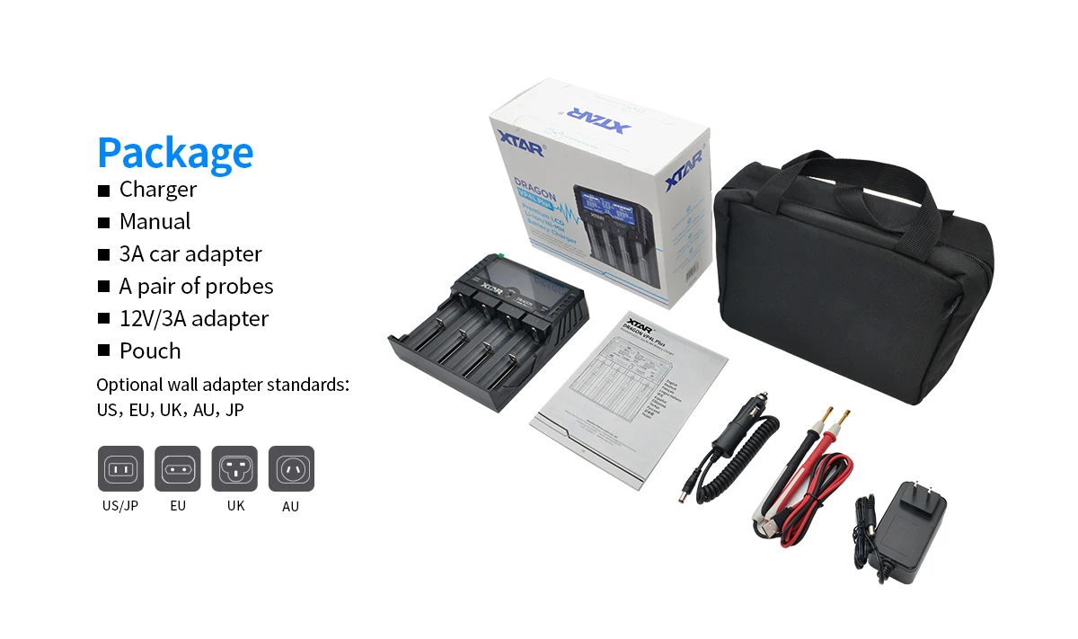 Xtar nieuwe draak VP4L PLUS AA/AAA batterij Capaciteit spanningstester 18650 21700 14500 26650 20700 batterijlader
