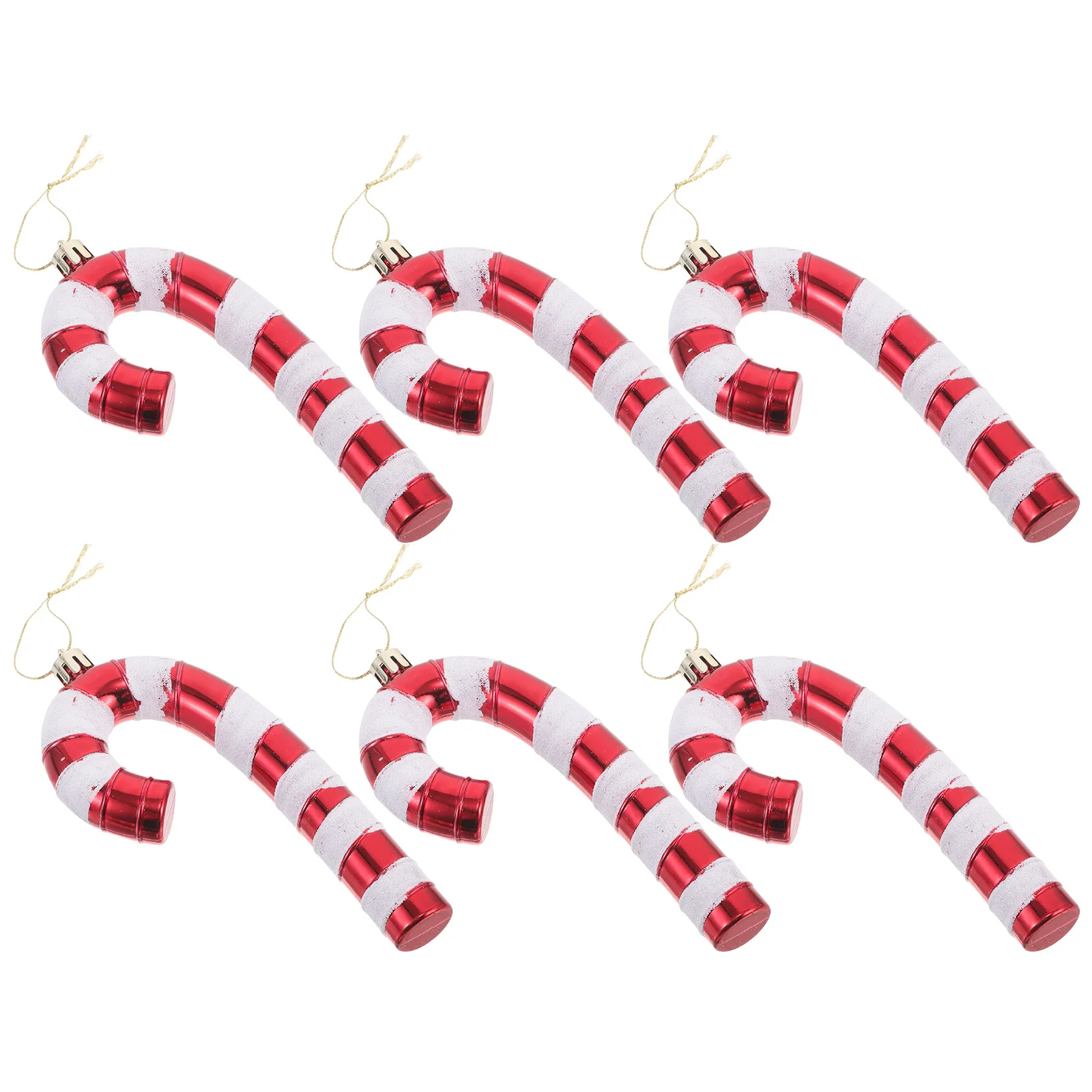 

6 Pcs Holidays Candy Cane Ornaments Indoor Outdoor Decor Christmas Decorations New Year Party Artificial Canes Theme