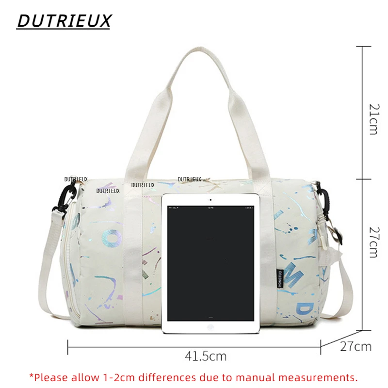 Gym Yoga Sport Dance Bag For Girl Boy Graffiti Letters Printing Travel Fitness Siwmming Dry Wet Waterproof Crossbody Deffle Bag