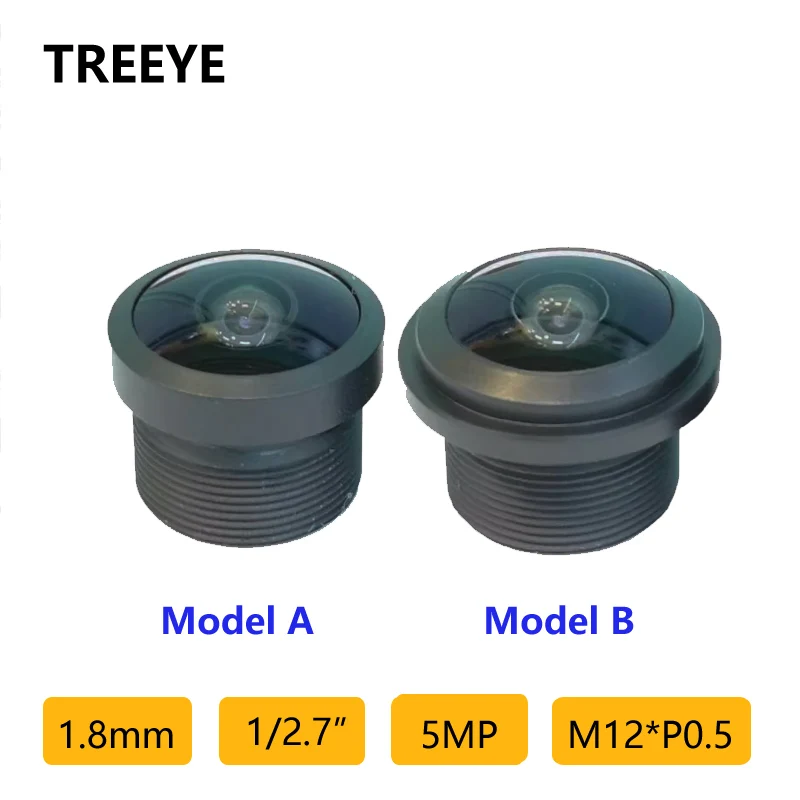 

HD 5MP 1.8mm Waterproof Lens 1/2.7" M12 Lens 650nm IR Filter Car Recorder Lens Car Rear / Side View Camera /Fishing Camera Lens