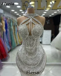 Ivory Beading Tassel Evening Dresses Haute Coutures 2024 Mermaid Wedding Party Dress Engagement Vestidos De Cóctel Prom Dress