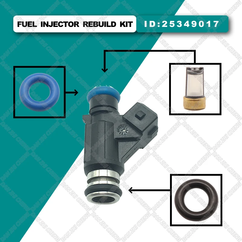 

Fuel Injector Service Repair Kit Filters Orings Seals Grommets for Chinese cars 25349017