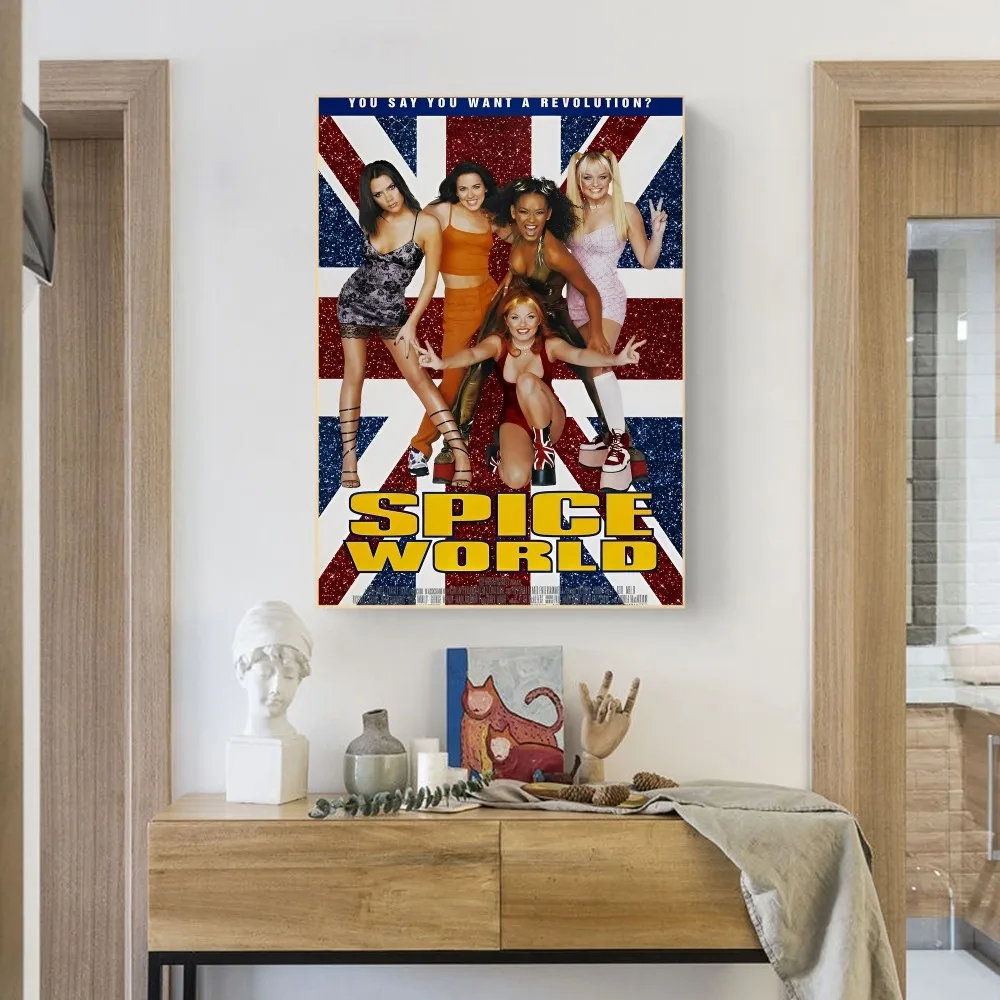 Spice Girls Music  Anime Posters Sticky Waterproof Paper Sticker Coffee House Bar Kawaii Room Decor