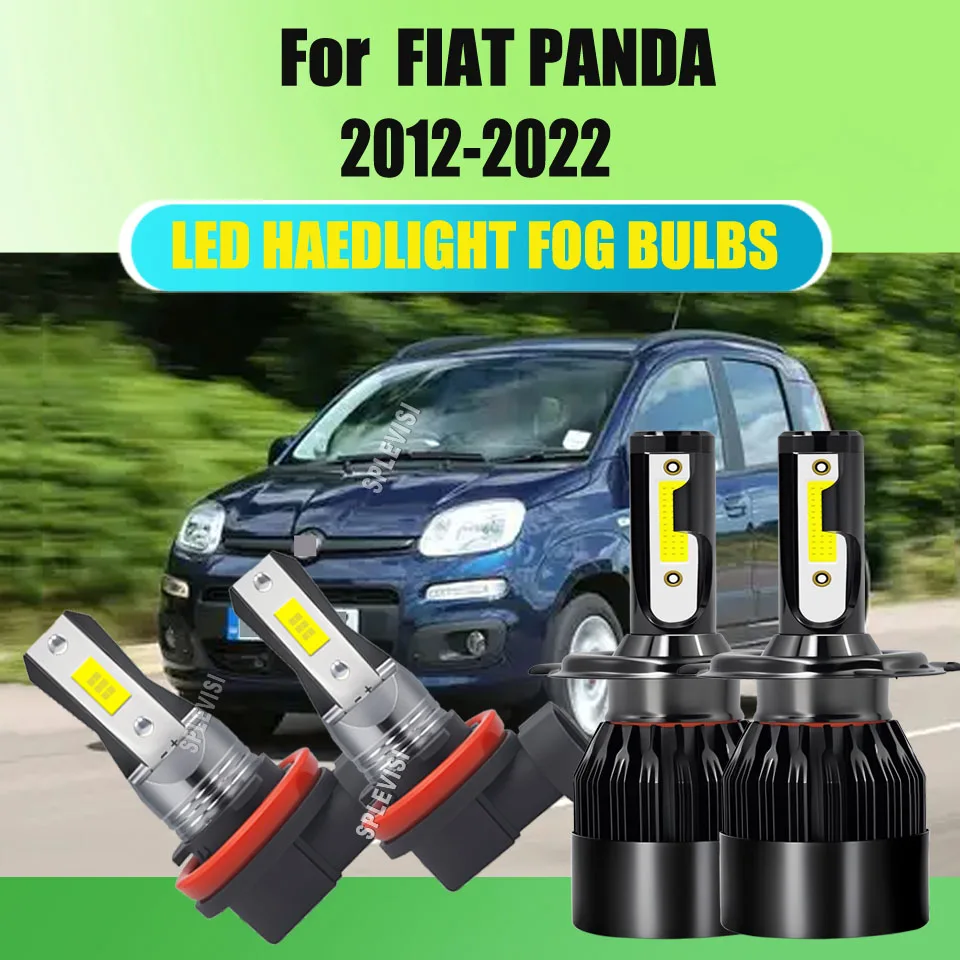 

Car LED Headlight Bulb 6000LM H4 H8 H9 Lamp For FIAT PANDA (312 319) 2012 2013 2014 2015 2016 2017 2018 2019 2020 2021 2022