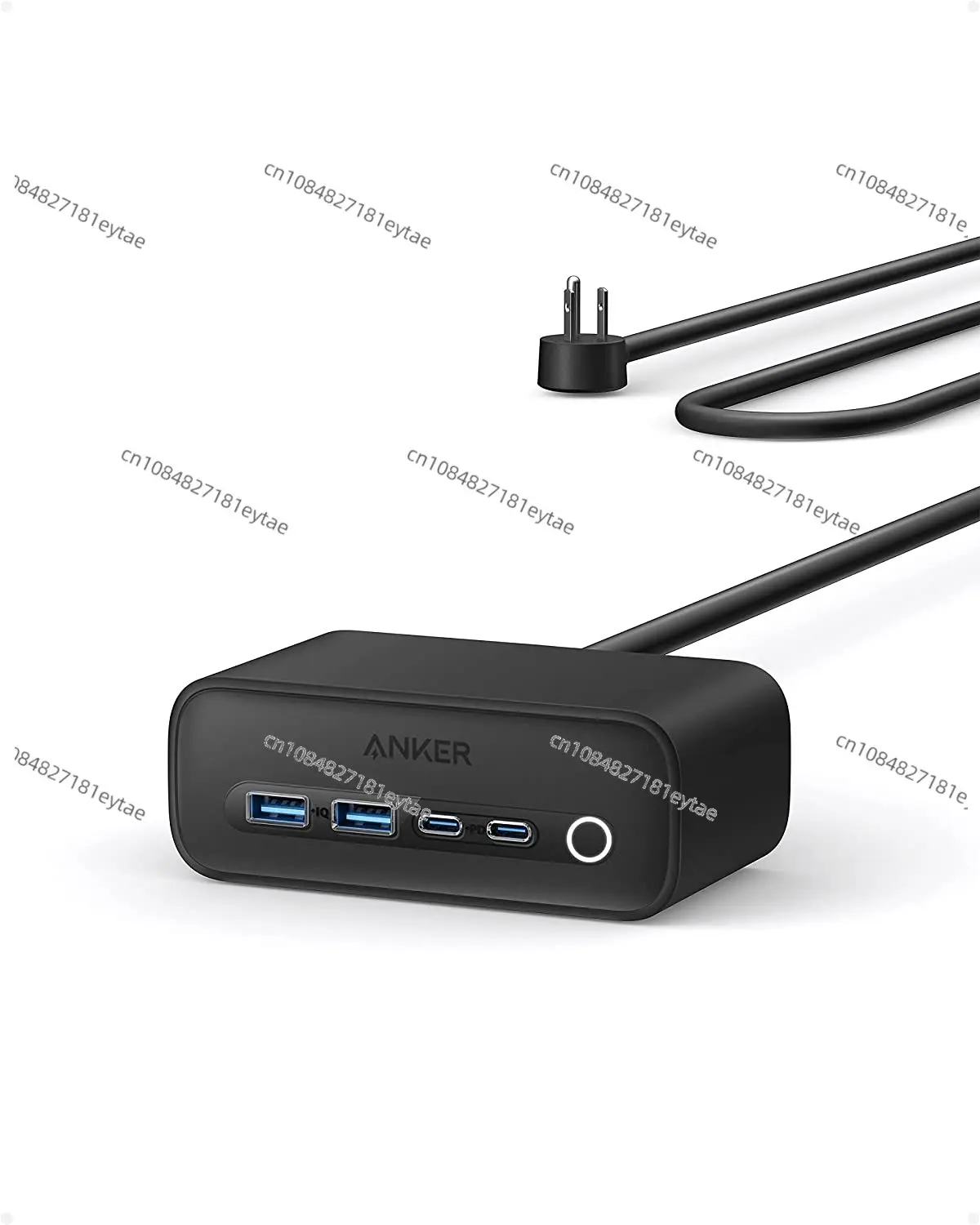 Anker Phantom Black USB C Desktop Charger Station 7-in-1 Portable Travel Outdoor Power Strip Box