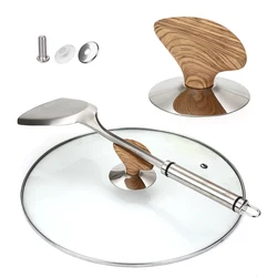 Universal Stainless Steel Kitchen Cookware Pot Lid Knob Useful Replacement Glass Lid Carrying Handle Cooking Pot Pan Handgrip