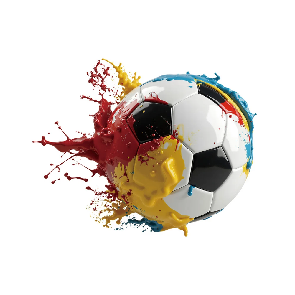 For Sports-themed Area 3D Football Wall Sticker Wall Sticker Breakthrough Wall Art 3D Breakthrough Effect Fade Resistant Colors