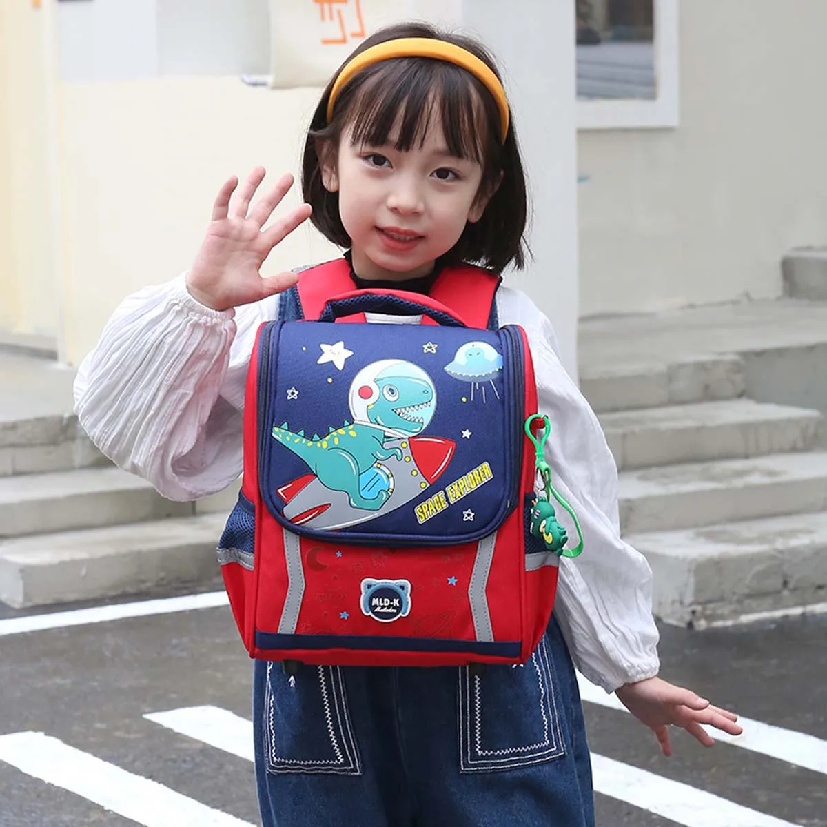 New school bag cute cartoon canvas large capacity waterproof kindergarten children space backpack size child bag