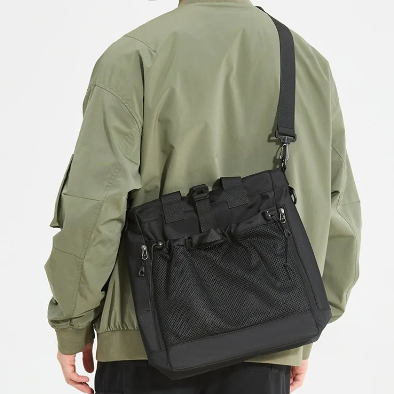 New Trendy Crossbody Bag Men Tactical Large Capacity Shoulder Bags Men Handbags Casual Multiple Pockets Crossody Bag Male Totes