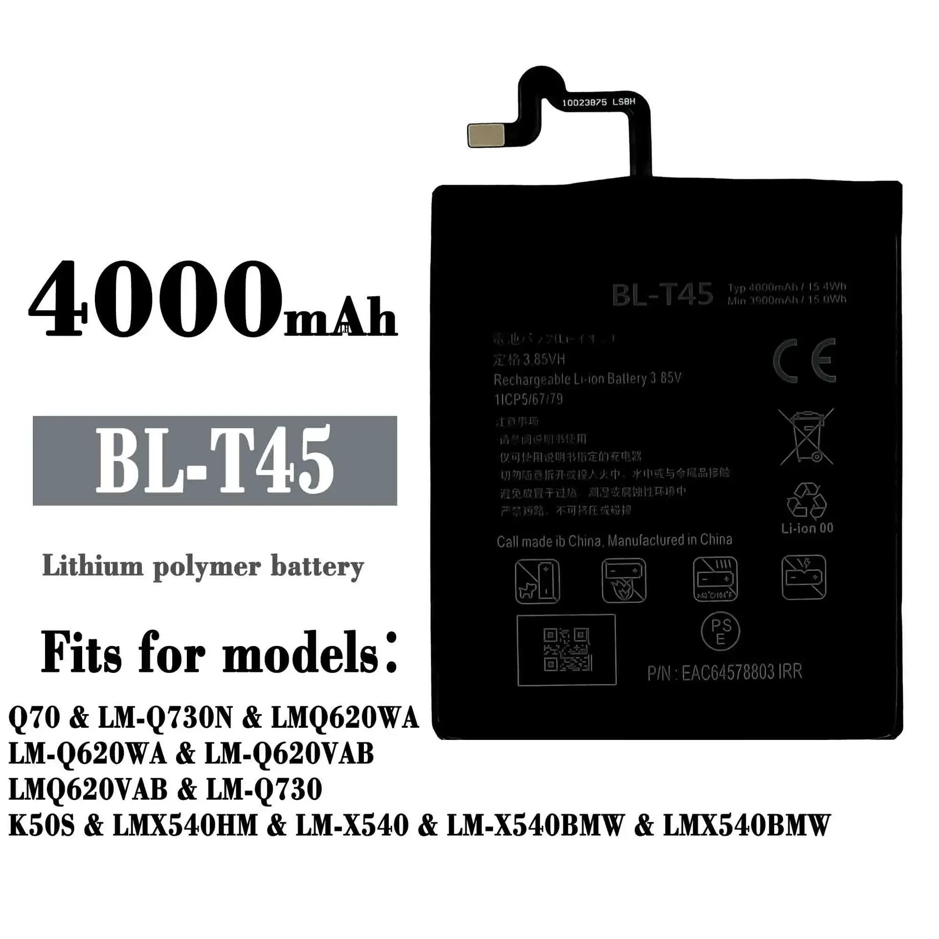 Batería de repuesto de alta calidad para teléfono móvil LG Q70 K50S Q51 BL-T45, nuevas baterías de litio de gran capacidad