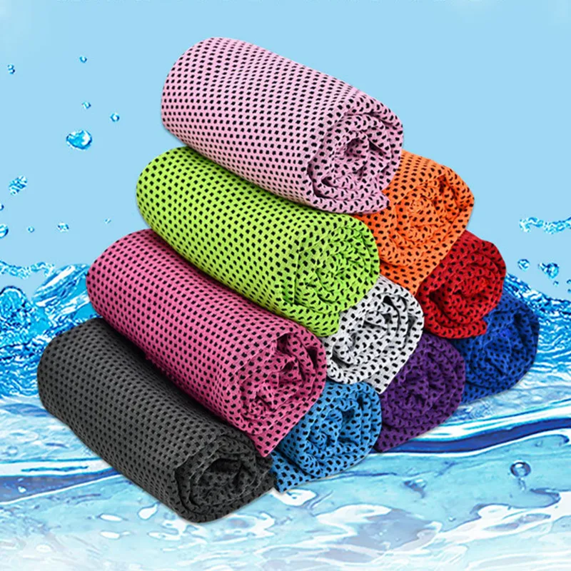 Colors Men And Women Gym Club Yoga Sports Cold Washcloth Running Football Basketball Cooling Ice Beach Towel Lovers Gift