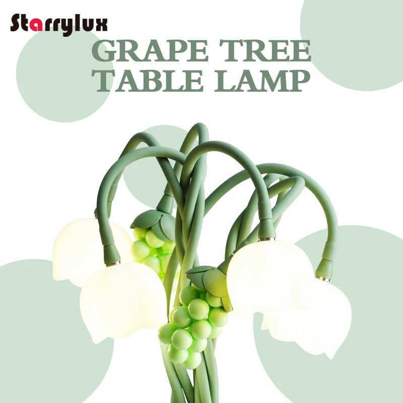 Creative Touch Control Flower Table Lamp, 5 lights LED Warm Light for Bedroom Desk Nightlight Decor