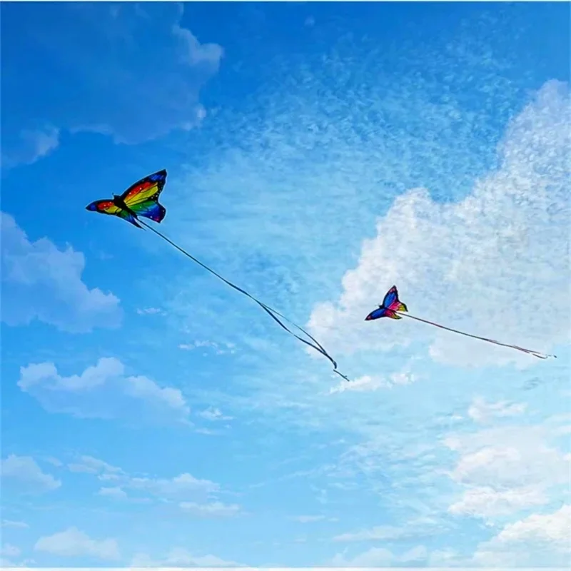 จัดส่งฟรีผีเสื้อ kites สําหรับเด็ก kites string line ผ้าไนลอน ripstop ของเล่นสนุกเกมกลางแจ้ง flying bird kites papa