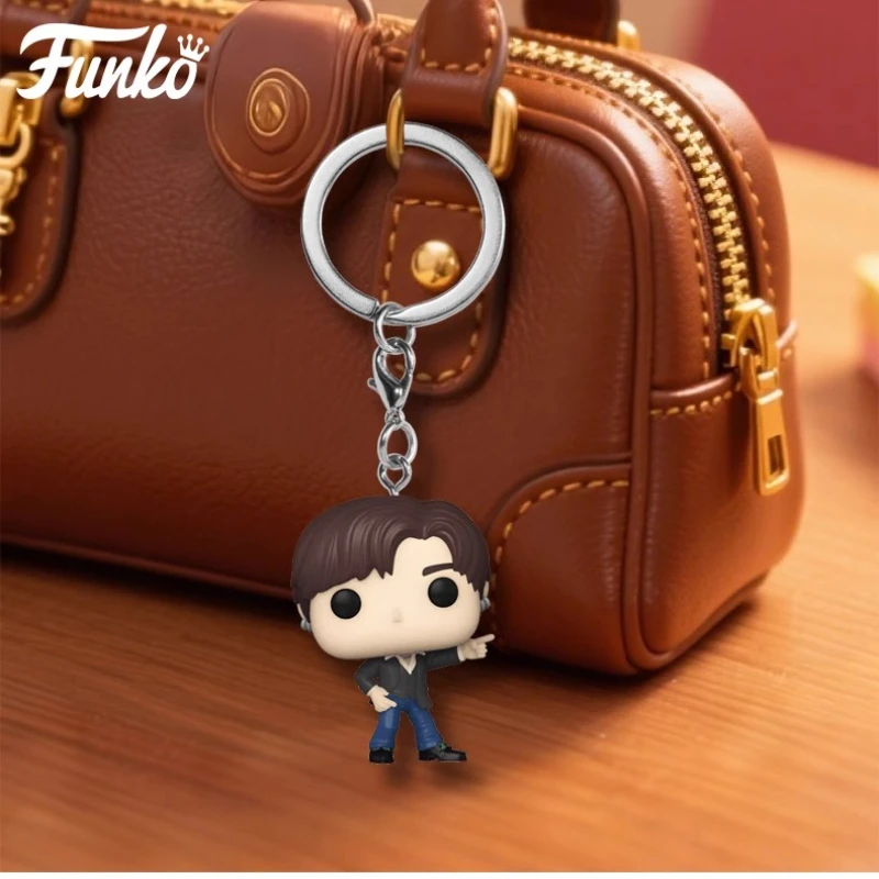 

Genuine Edition FUNKO POP BTS Member Keychain - Jeongguk / Seokjin / Taehyung Desktop Decoration Ornament Model Toys Collectible