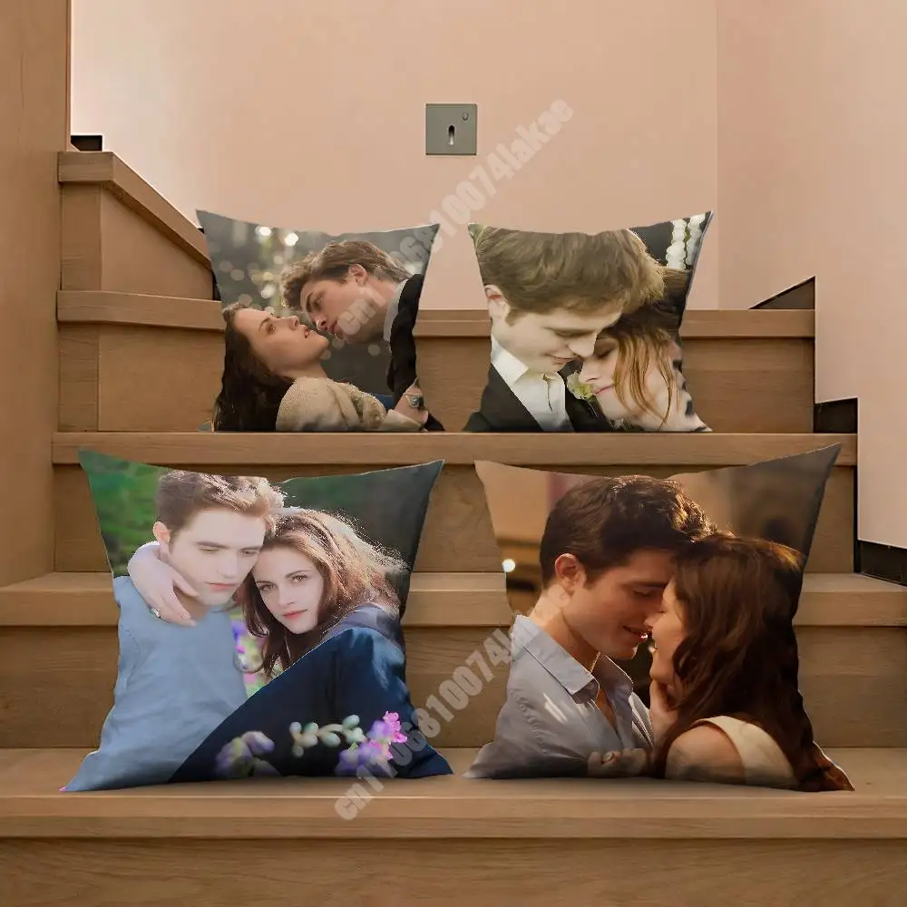 

The T-Twilight S-Saga Bella Edward Jacob Pillow Cover Sofa Couch Cushion Case Home Living Room Decoration