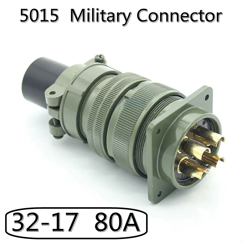 MS5015 Military Circular Connector 32SL 80A Straight Bent FemalePlug and Male Socket 3106A 3108A 3102A High Power DC