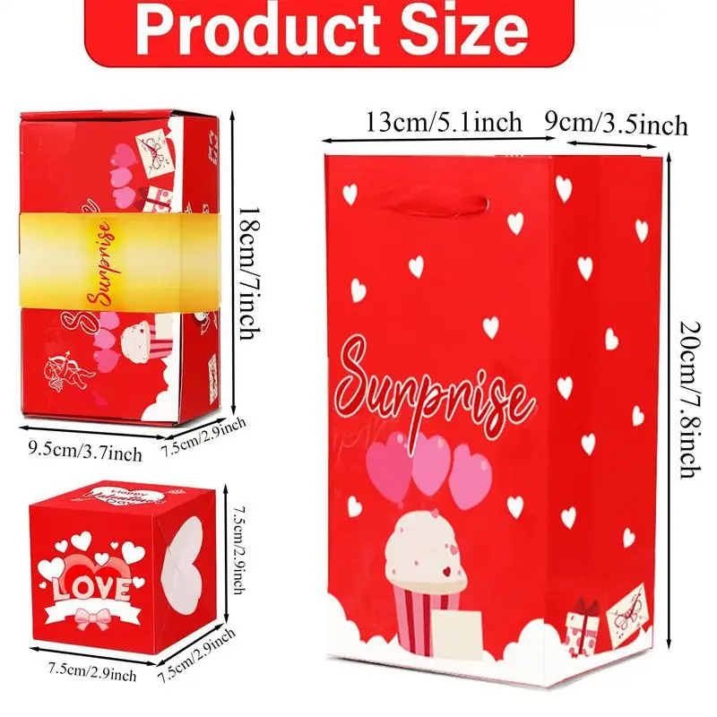 Valentines Cash Pop-out Box 10X Rode Enveloppen Valentines Pop-out Cash Box Love Celebration Herbruikbare Paar Aandenken Romantische Doos