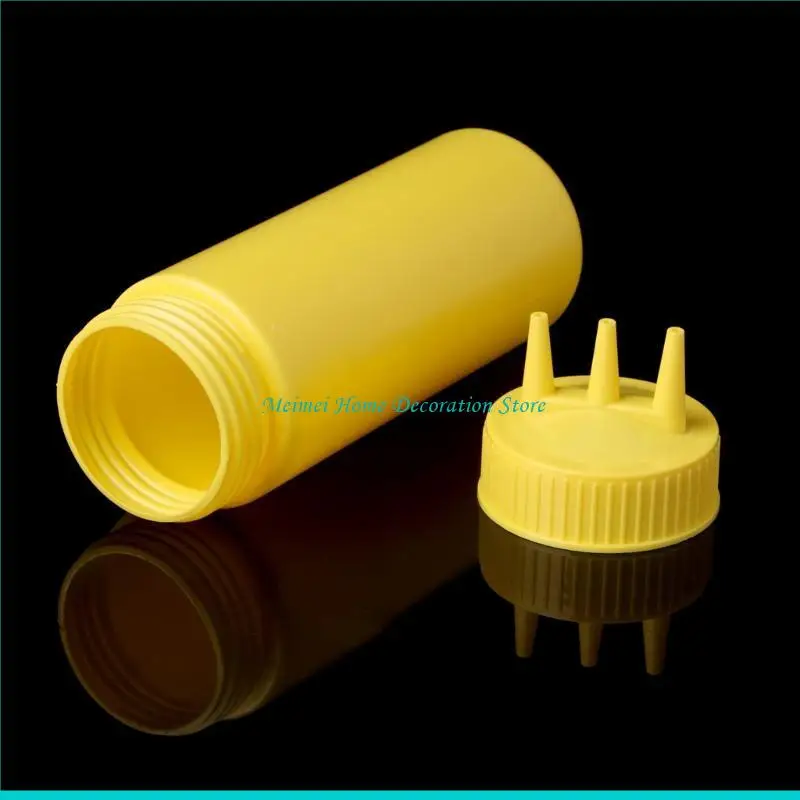 H7BF 3 agujeros recolección botella biberón salsa vinagre aceite vinagre ketchup bin Cruet