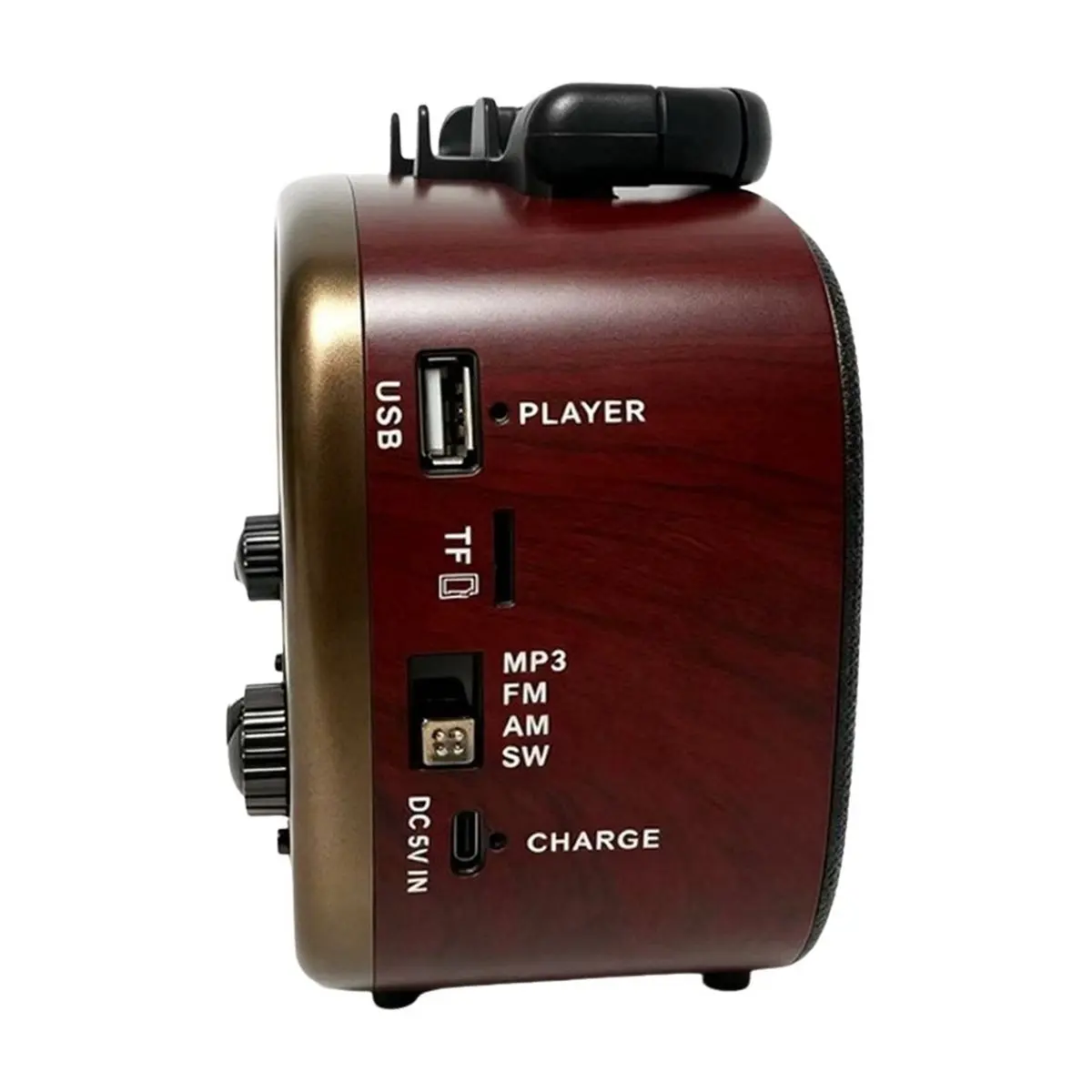 Portable Classic Vintage Radio Retro Pointer Clock Full Band FM AM SW Radio Bluetooth Speaker TF USB Music Player