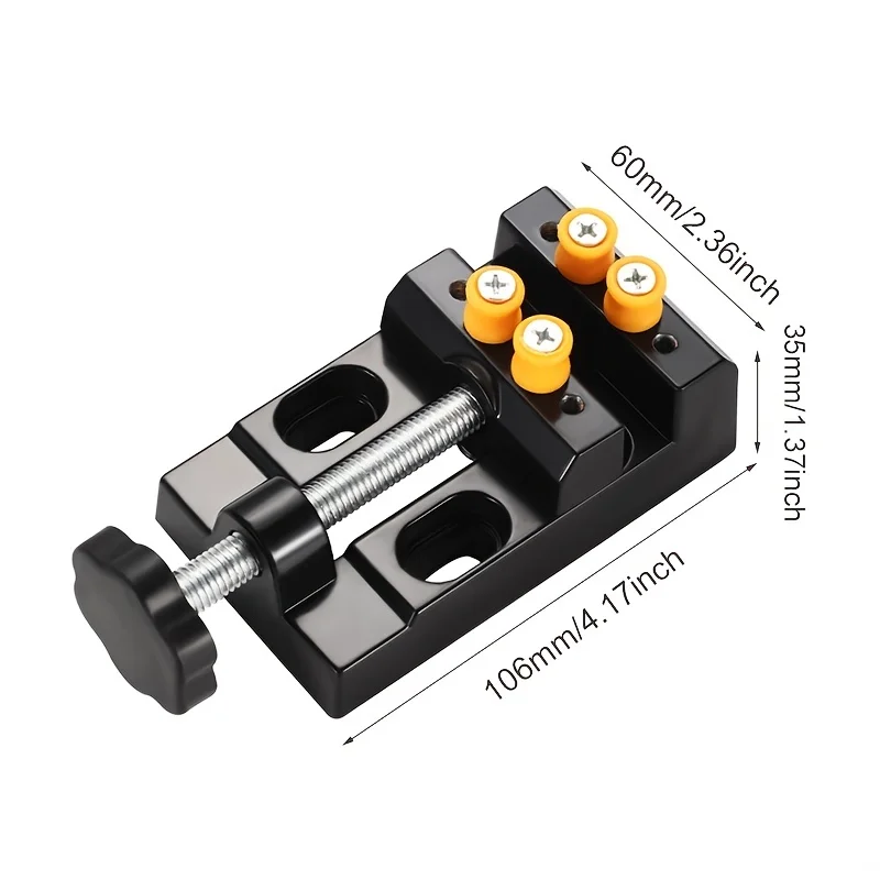 Universal Mini Drill Press Vise Clamp Table Vise for Jewelry Walnut Nuclear Watch Repairing Clip On DIY Sculpture Craft Carving