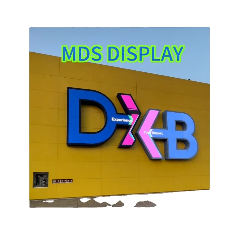 

MDS Full color decorative customized digital signal and letter display screen use for retail commercial and outdoor advertise