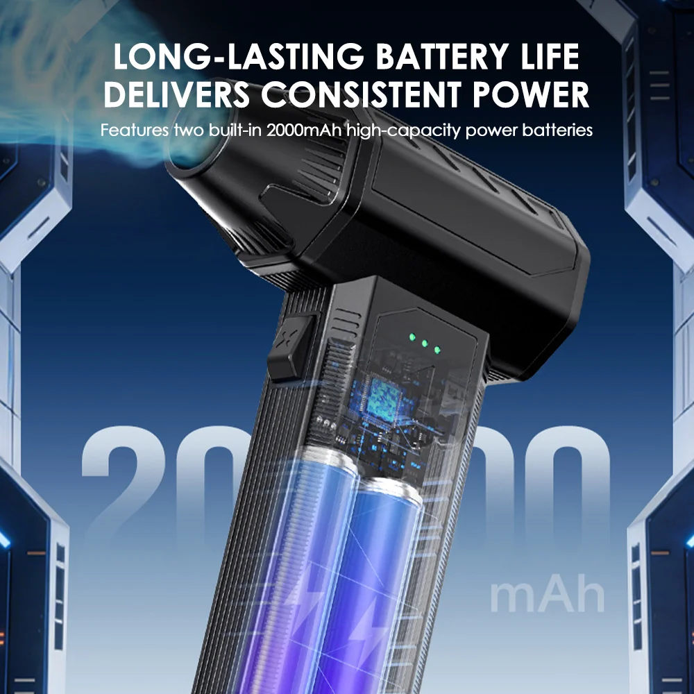 

F30 Electric Air Duster Powerful air blower -140000RPM Super Power, Rechargeable 3-Gear Brushless Motor for Car/PC/Home/Outdoor