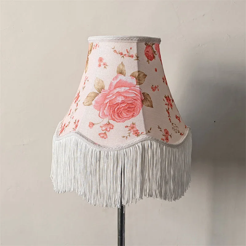 European Retro Table Lamp Fabric Lampshade Resin Bedroom Decoration Bedside Lamp Home Indoor Wall Lamp  Floor Light Desk