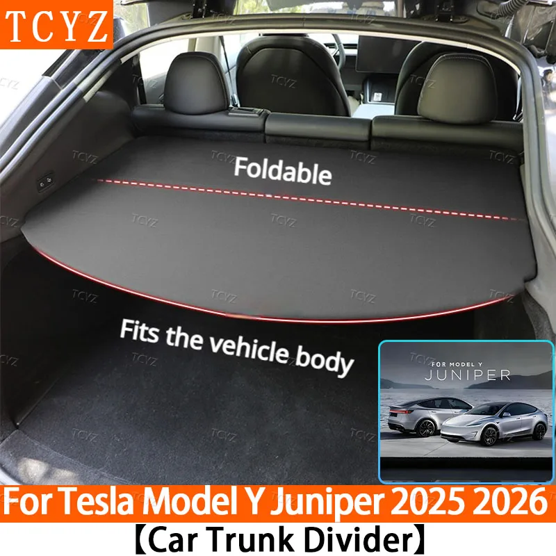 

For Tesla Model Y Juniper Launch 2025 Rear Trunk Cargo Cover Retractable Partition Luggage Carrier Curtain Protector Accessories