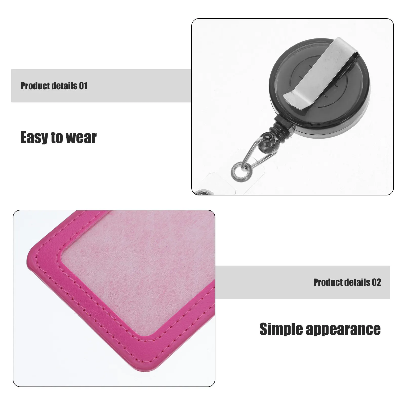 10Pcs Vertical Id Badge Holder PU Pass Case Holder Mixed Color Front Window for Business Id Card Pass Protection