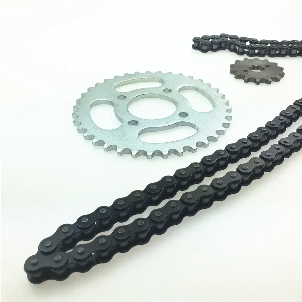 

For Motocross Set of Chain ATV Modification Accessories 420 Chain + Chain Plate