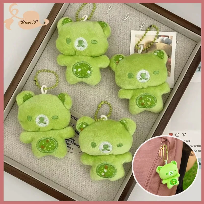 

Green Rilakkuma Bear Plush Keychain Cute Stuffed Animal Toy Backpack Pendant Cartoon Plush Keychain Pendants Home Decoration