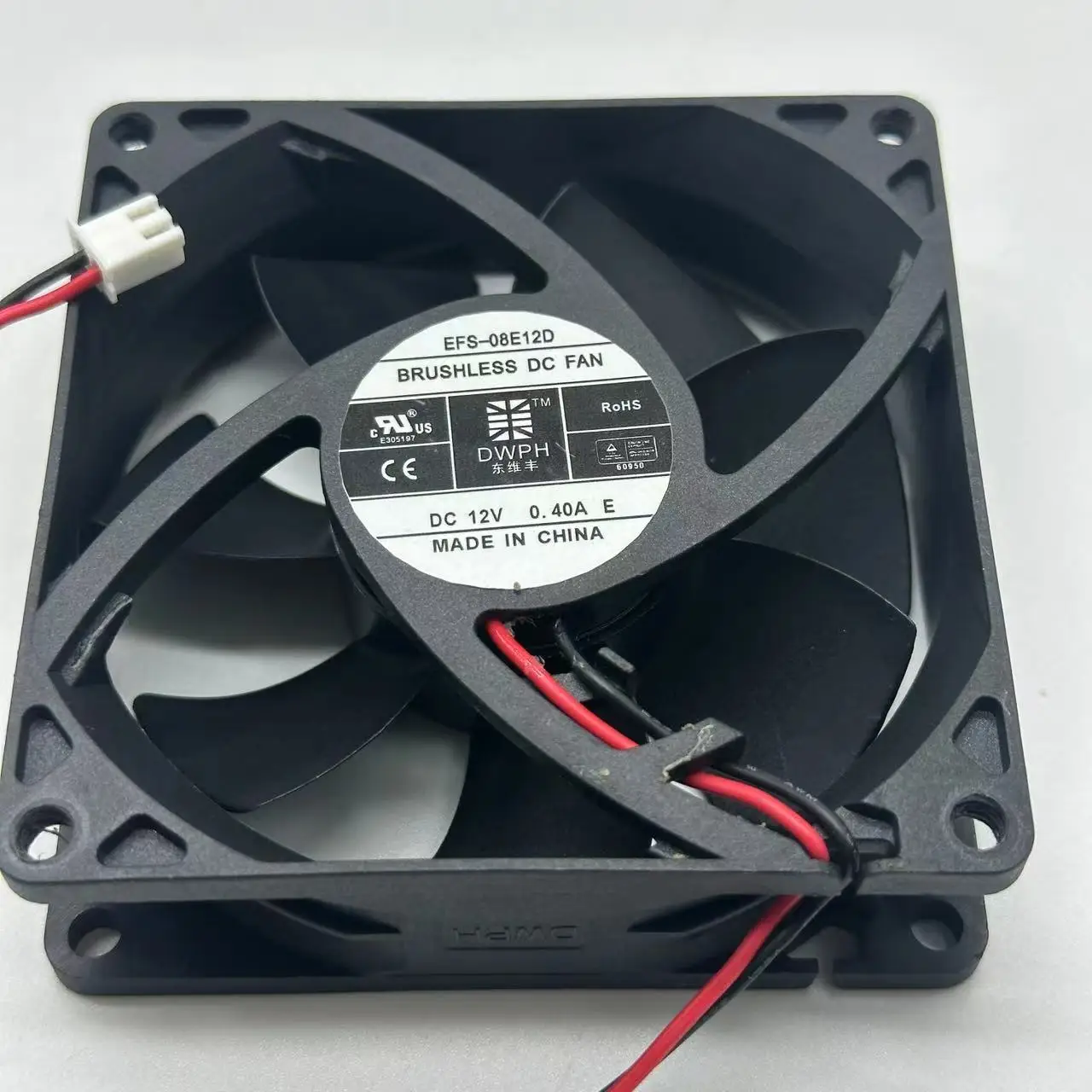 

Ltsf For DWPH EFS-08E12D DC 12V 0.40A 80x80x25mm 2-Wire Server Cooling Fan 8cm