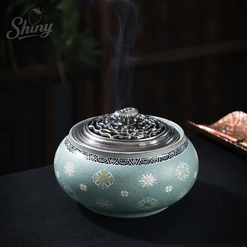 

Ceramic Home Incense Smoker Ornament Chinese Zen Incense Holder Study Incense Smoker Ornament