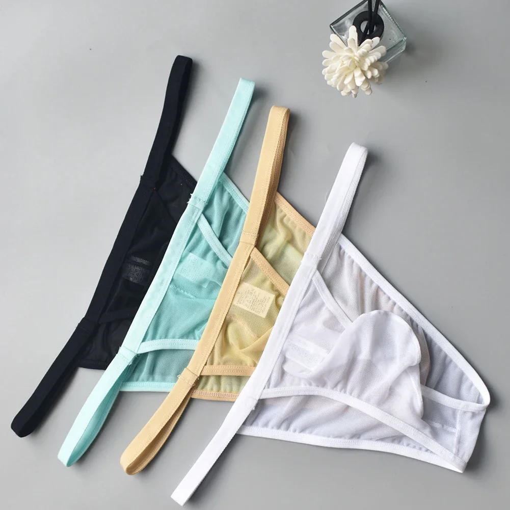 Heren mesh pure ademende lage taille Ardennenzakje slips ondergoed onderbroek