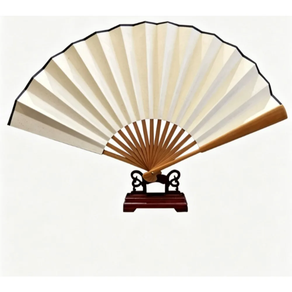 Blank Antique Calligraphy Silk Folding Fan Heat Transfer Sublimation DIY Custom Gift