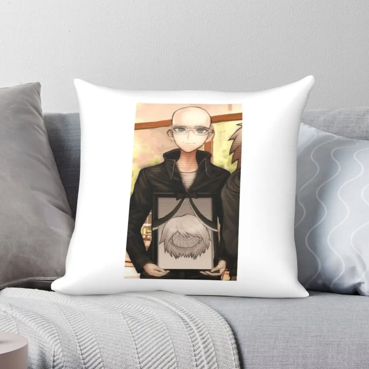 Bald Byakuya Togami Pillowcase Polyester Linen Velvet Pattern Zip Decor Pillow Case Home Cushion Case 45x45