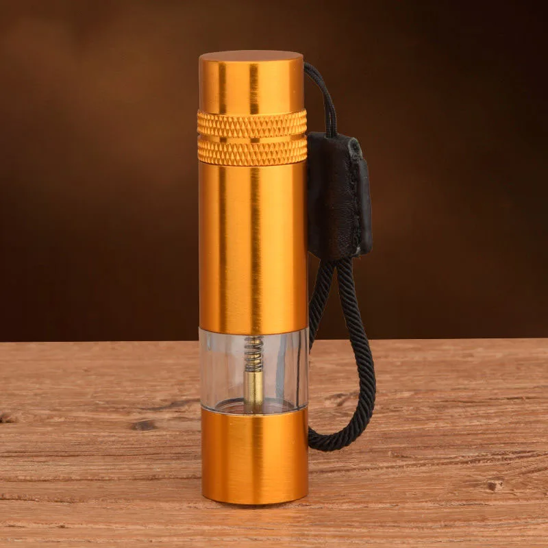 CHIEF-Outdoor Waterproof Kerosene Lighter, Creative Metal Retro Cylindrical Portable Gasoline Oil Machine, Survive Travel Tool