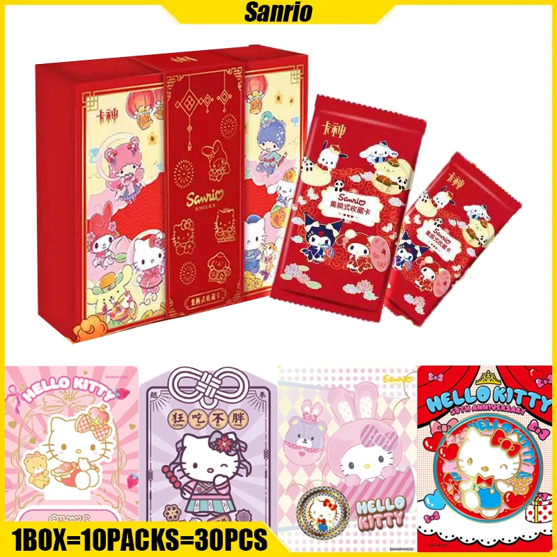 KASHEN VOL.1 Sanrio Cards Kitty Kuromi Anime Collection Cards Mistery Box Board Games Toys Birthday Gifts for Boys and Girls