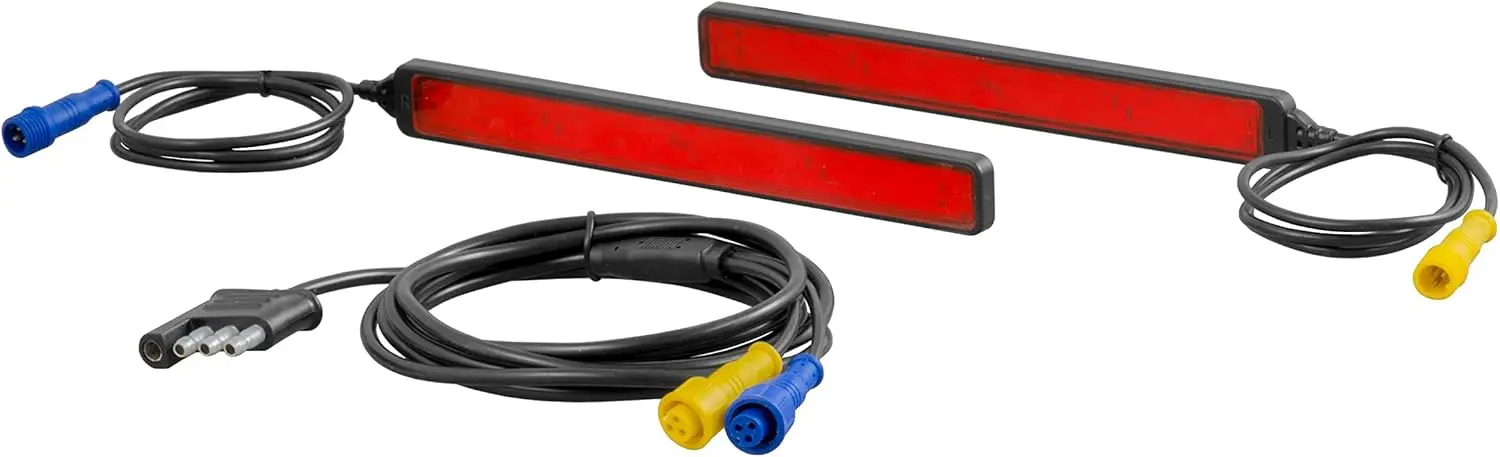 

2-Pack Auxiliary LED Light Strips for Hitch Cargo Carriers and Bike Racks, Easy Installation