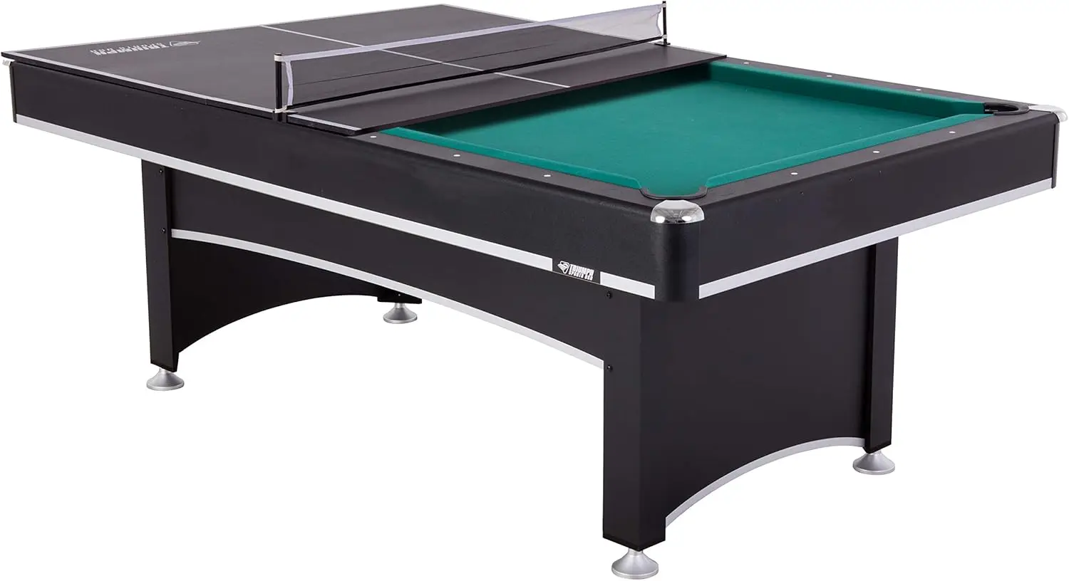 Billiard Table with Table Tennis Conversion Top for a Game of Pool or an Action-Packed Table Tennis Game