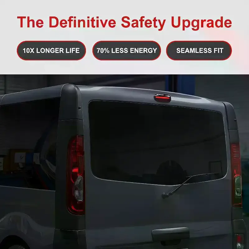 LED High Mounted Brake Light High Brightness Waterproof Scratch Resistant Casing for Van Rear Exterior Accessories