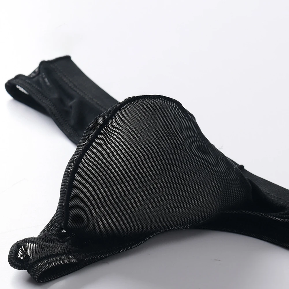 

Sexy See Through Mens G-String T-Panties Low Rise U Convex Pouch Underwear Shorts Breathable Mesh Thongs Briefs