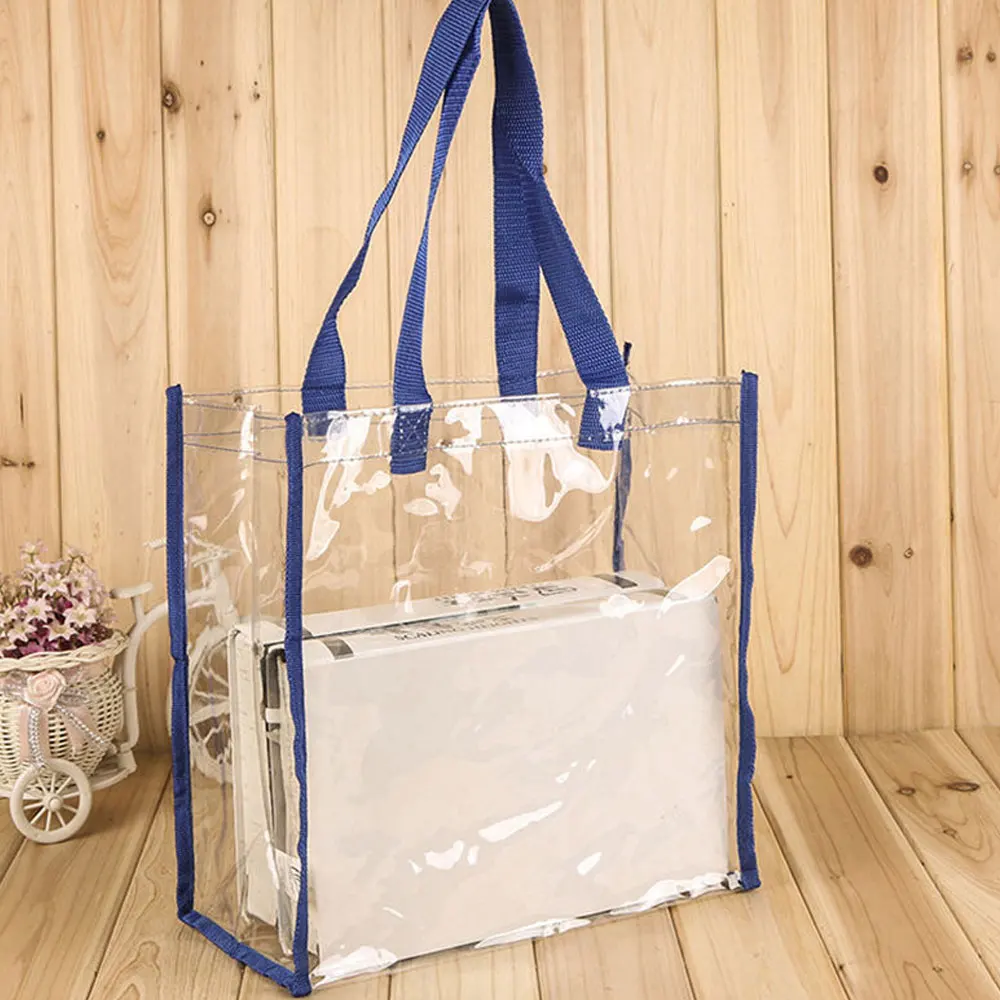 Summer Pvc Transparent Shopping Bag Tote Bag Waterproof Swimming Bag Leisure Gift High-end Hand Carry Tote Bag for Ladies