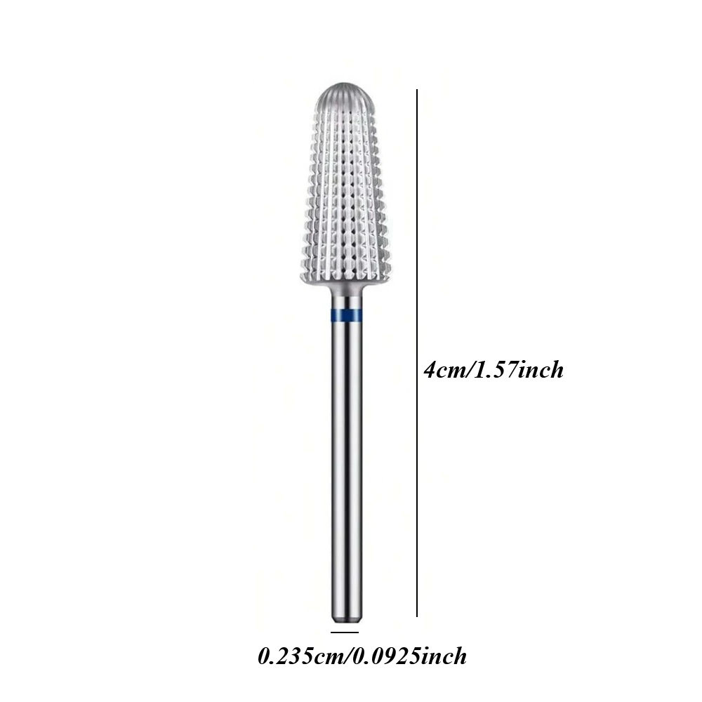 1pc tornado prego brocas, 3/32 ''multi-função bits, adequado para manicure pedicure cutícula gel polimento, bits de salão de beleza