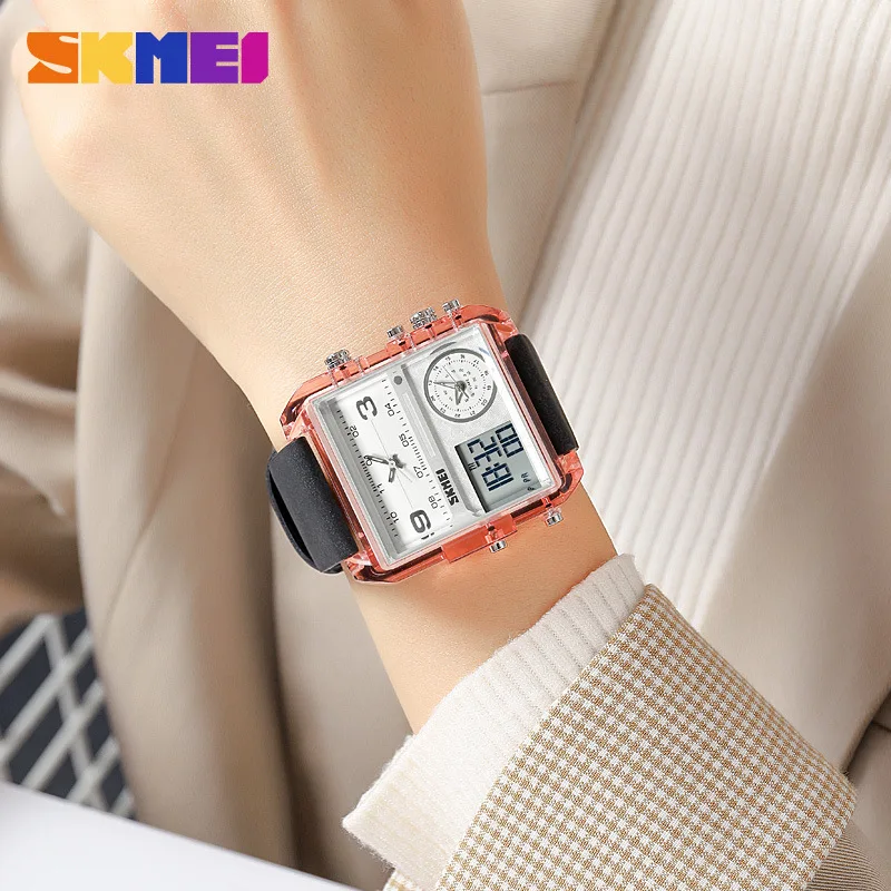 Skmei Skmei متعددة الوظائف ثلاث مرات زوجين ساعة شخصية العصرية كل مباراة الرجال والنساء الإلكترونية ساعة