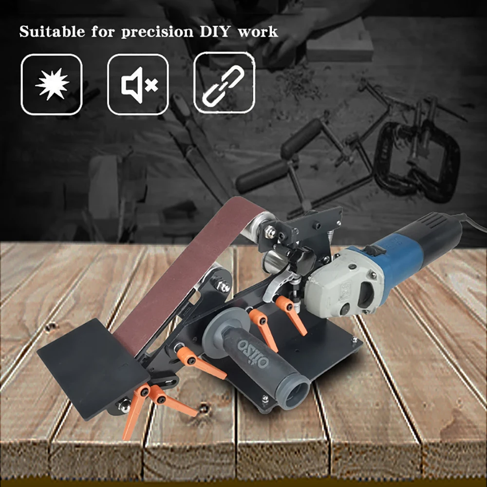 Mini DIY Belt Machine Bracket Angle Grinder Refitted Belt Sander Sharpener Hand-Held Polishing Sharpening Machine 730x50MM