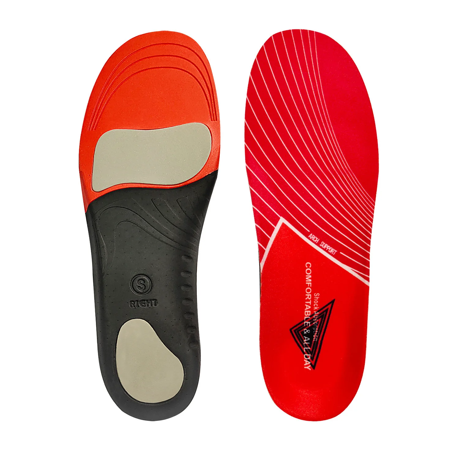 Sport Insoles Shoes Sole Shock Absorption Deodorant Breathable Cushion Running Insoles for Feet Man Women Orthopedic Insoles